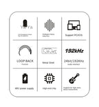 Music Production Audio Interface – USB External Sound Card for Home Studio Recording