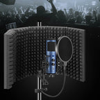Microphone Isolation Shield – Portable Foldable 5 Panel Reflection Filter