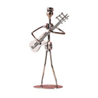 Metal Musician Figurine – Artistic Music Player Desk Sculpture Home Studio Decor