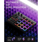 Donner Drum Pad Controller – Professional Drum Machine with Faders & Knobs for Music Production