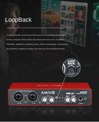 Music Production Audio Interface – USB External Sound Card for Home Studio Recording