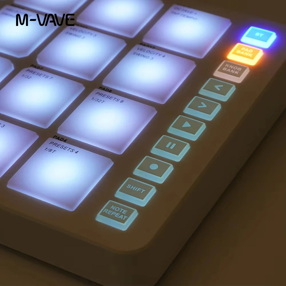 Drum Pad Controller – Professional Drum Machine with Faders & Knobs for Music Production