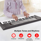 61-Key Electronic Keyboard Piano – Dual Speakers with Microphone for Beginners