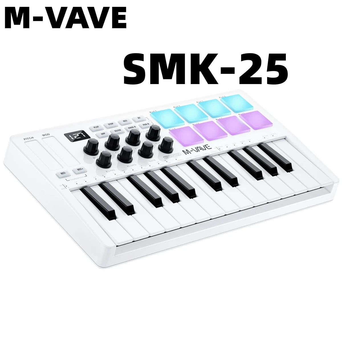 MIDI Pad Controller Keyboard – Portable 25-Key Production Controller