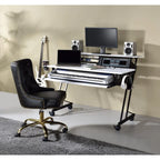 Home Studio Recording Desk – 47" Music Production Computer Desk with Keyboard Tray & Storage Shelves
