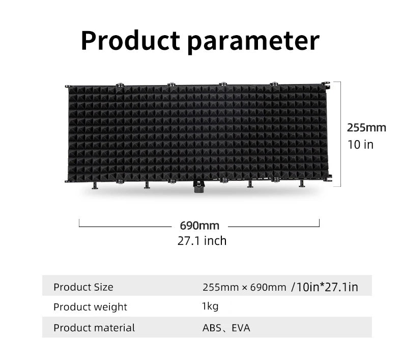 Microphone Isolation Shield – Portable Foldable 5 Panel Reflection Filter