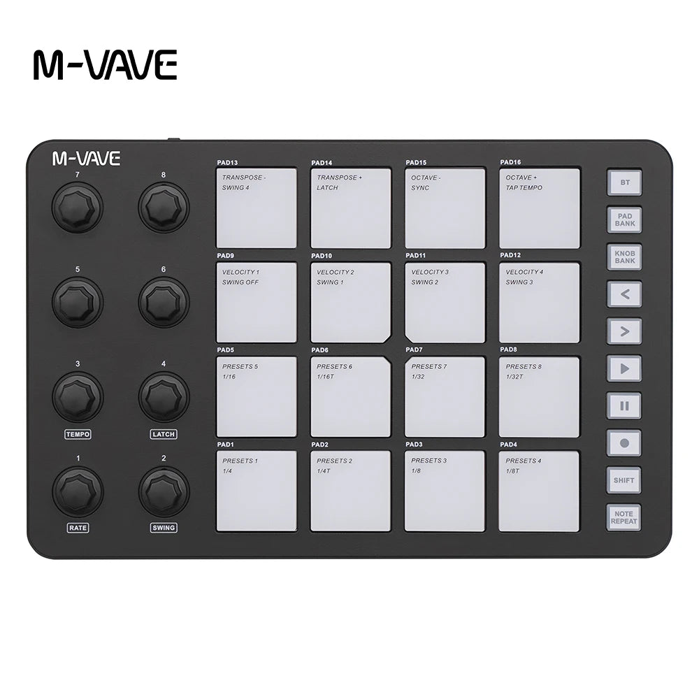 Drum Pad Controller – Professional Drum Machine with Faders & Knobs for Music Production