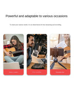 Music Production Audio Interface – USB External Sound Card for Home Studio Recording