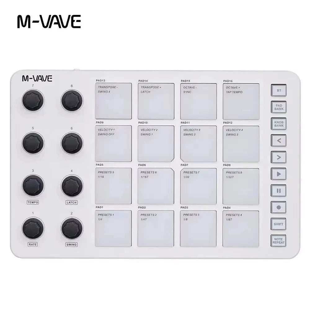 Drum Pad Controller – Professional Drum Machine with Faders & Knobs for Music Production
