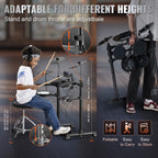 Electronic Drum Set – 15 Drum Kits & 150+ Sounds for Beginners and Home Practice
