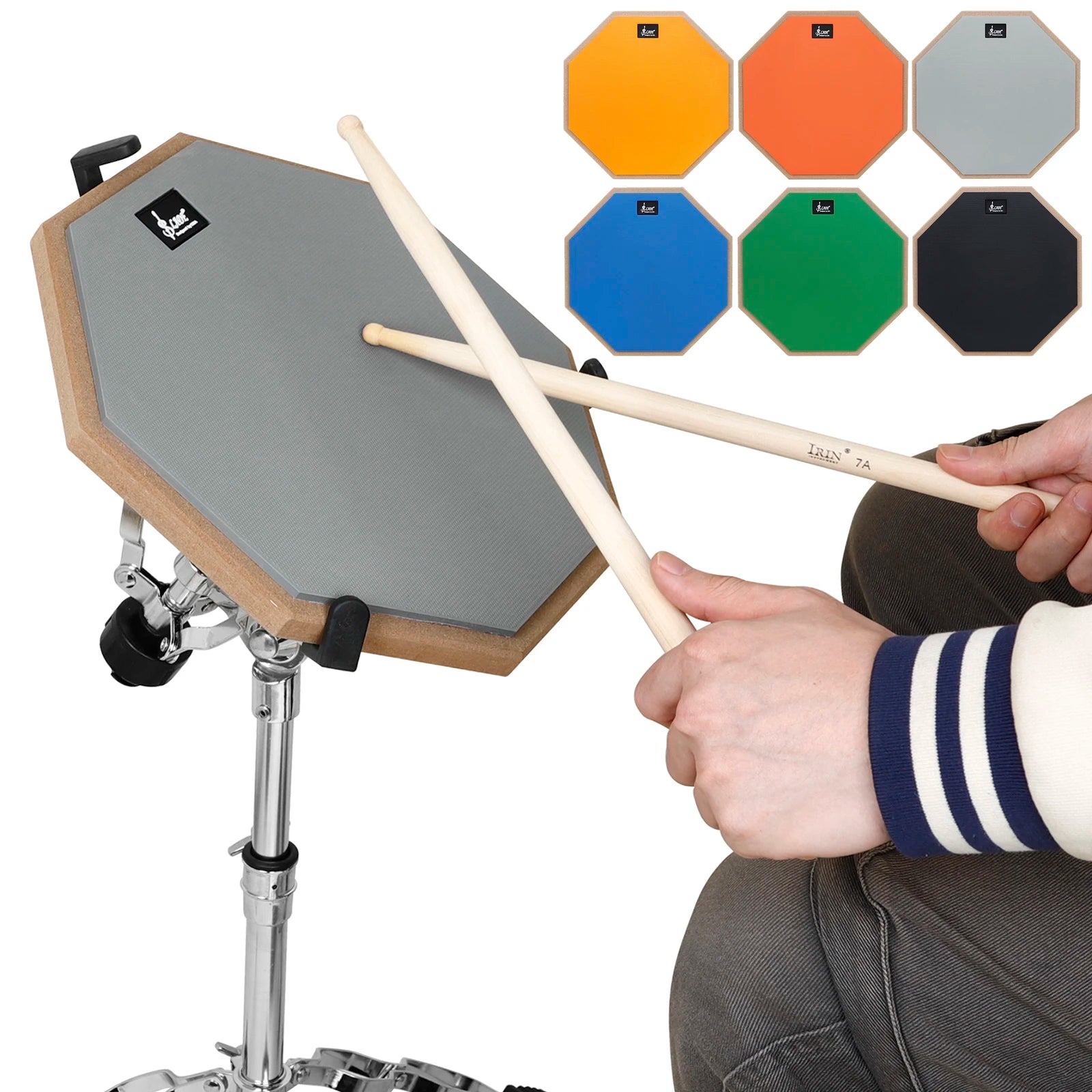 Silent Drum Practice Pad – Rubber Drum for Rudiment Practice and Technique Training
