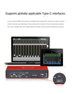 Music Production Audio Interface – USB External Sound Card for Home Studio Recording