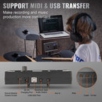 Electronic Drum Set – 15 Drum Kits & 150+ Sounds for Beginners and Home Practice