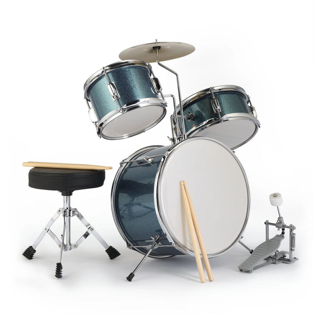 Junior Drum Set – 3-Piece Kids Kit with Stool & Accessories