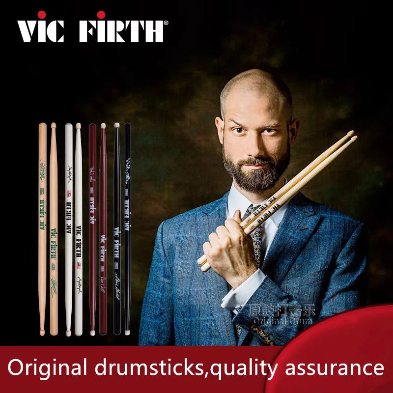 Vic Firth Hickory Drumsticks – Professional Durable Wooden Drum Sticks