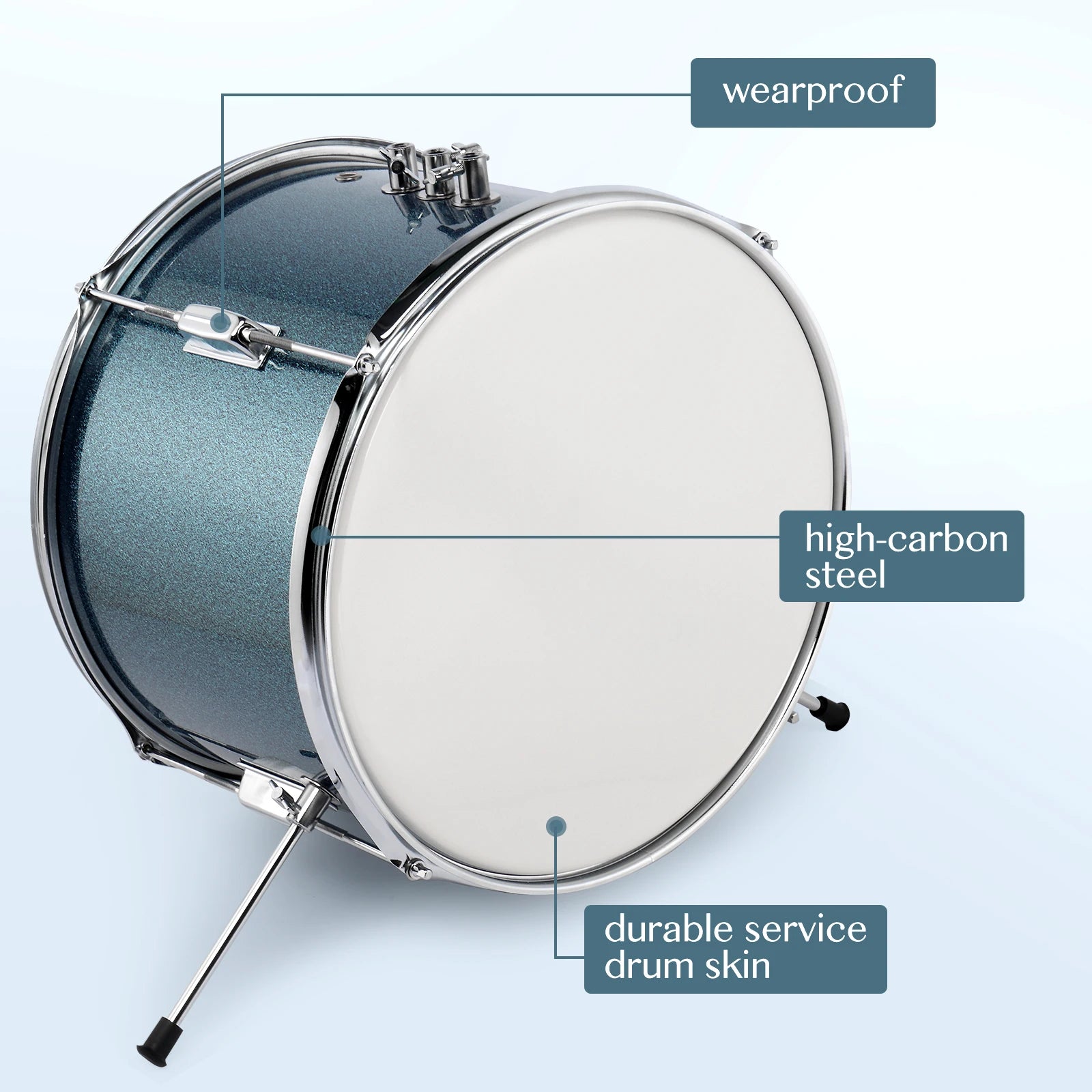 Junior Drum Set – 3-Piece Kids Kit with Stool & Accessories