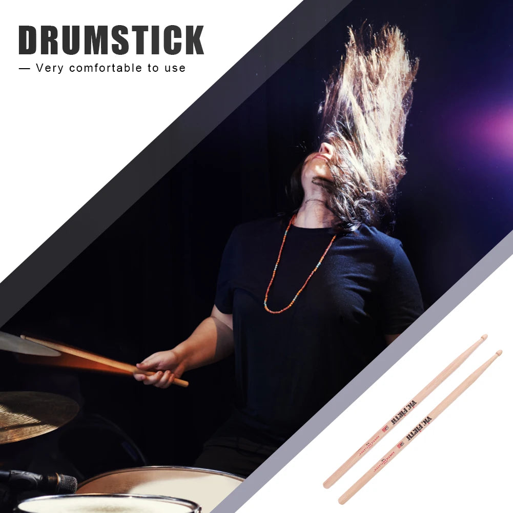 Vic Firth Wooden Drumsticks – Classic Hickory Sticks with Wood Tip