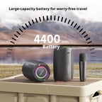 Portable Bluetooth Karaoke Speaker – Dual Microphone, LED Lights