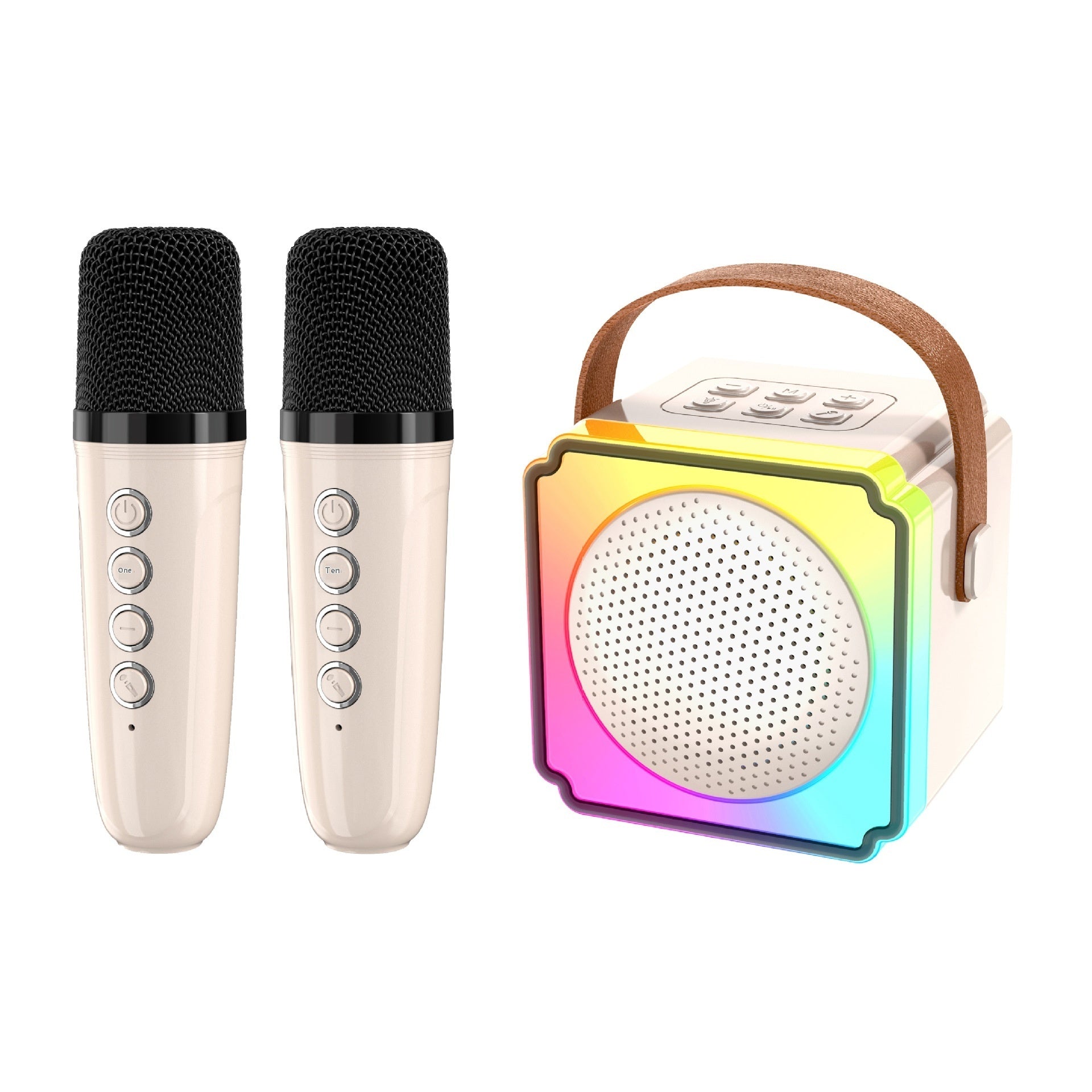 Double Microphone Speaker – USB-Powered Music & Outdoor Karaoke