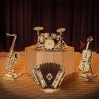 3D Musical Instrument Puzzle – Creative Wooden Model Kit