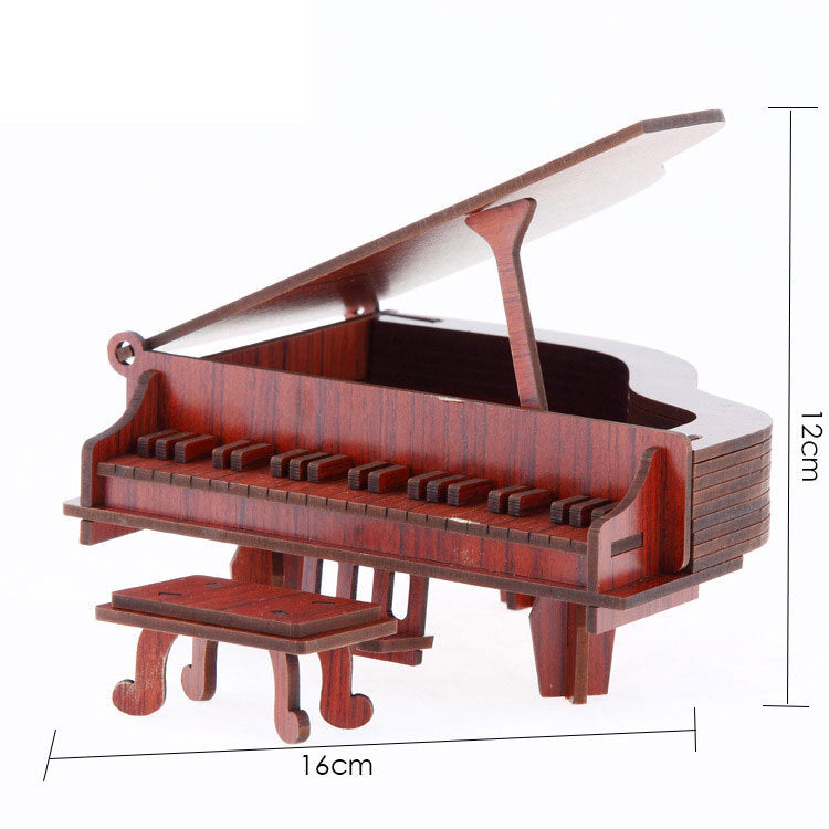 3D Musical Instrument Puzzle – Creative Wooden Model Kit